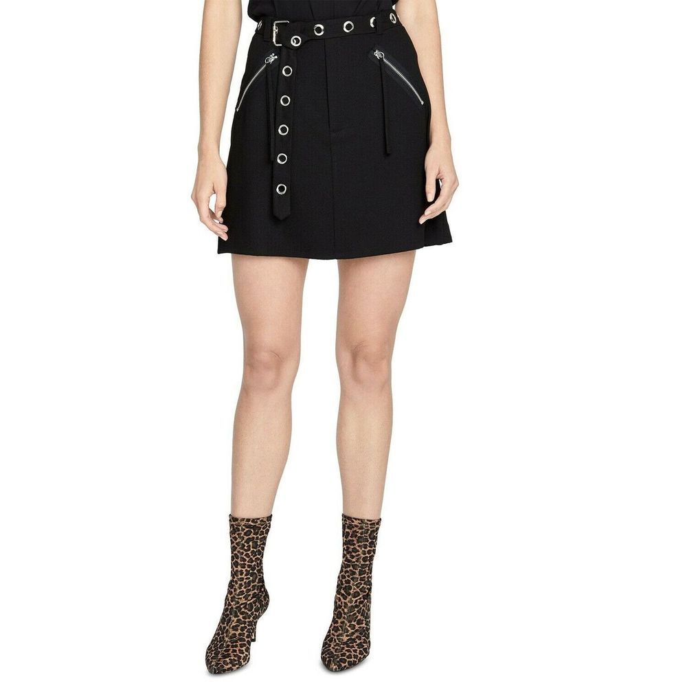 RACHEL Rachel Roy Black Zane Mini Skirt
